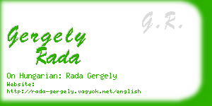 gergely rada business card